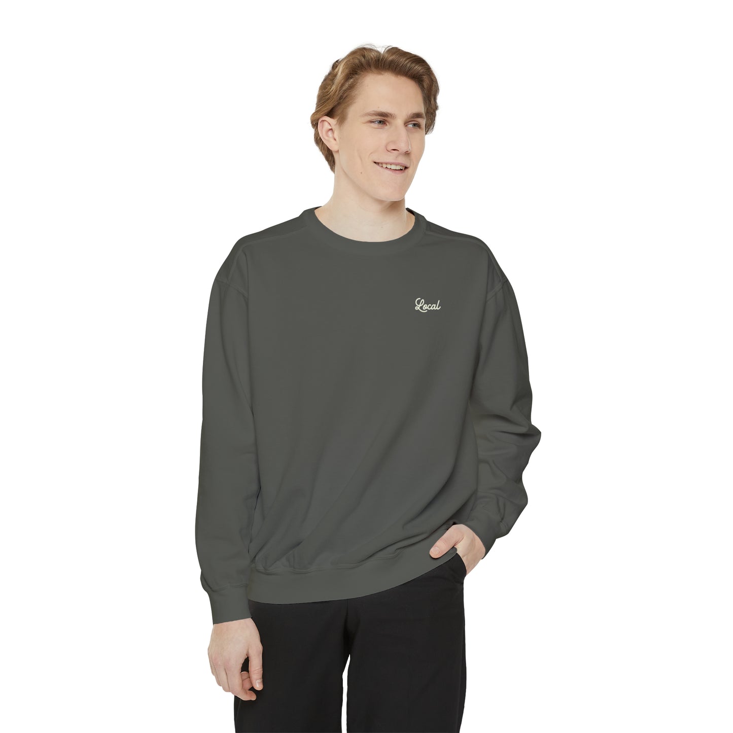 Local Script Understated  Garment-Dyed Sweatshirt