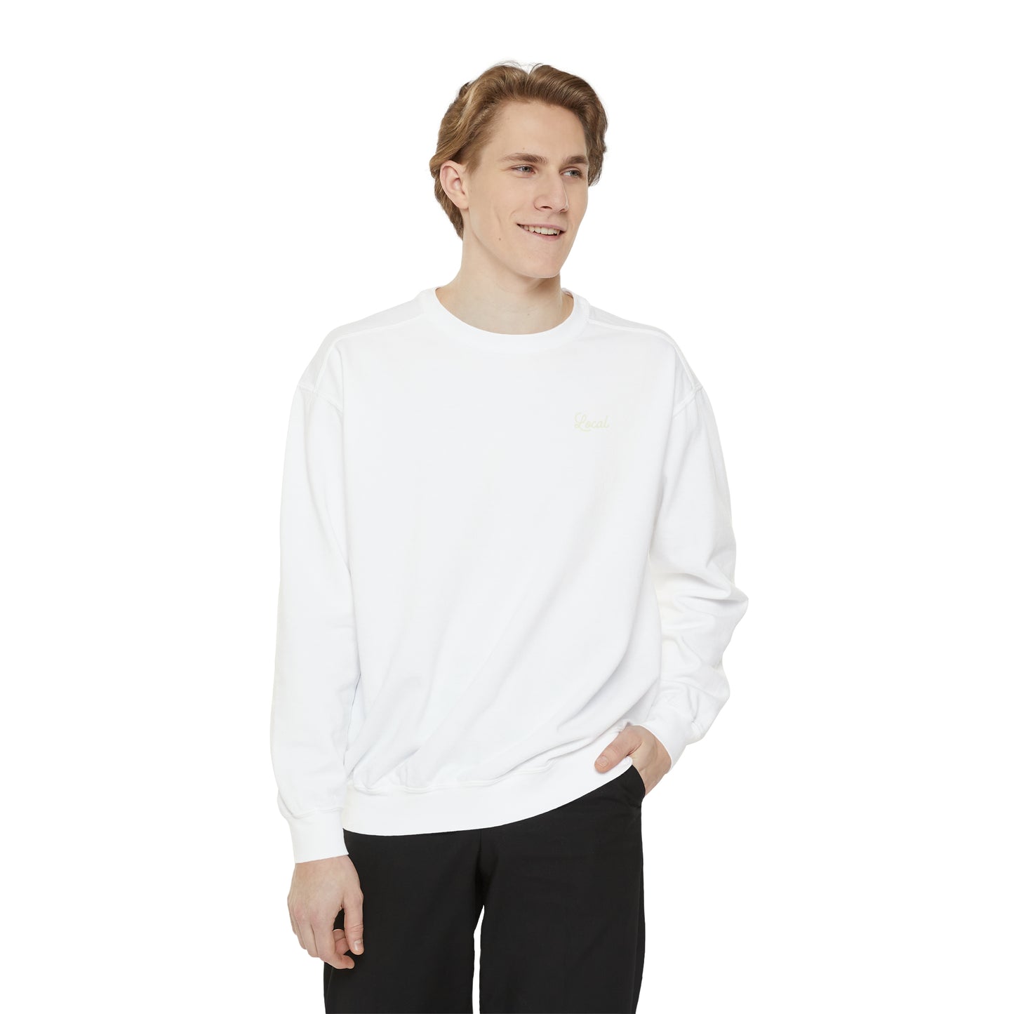 Local Script Understated  Garment-Dyed Sweatshirt