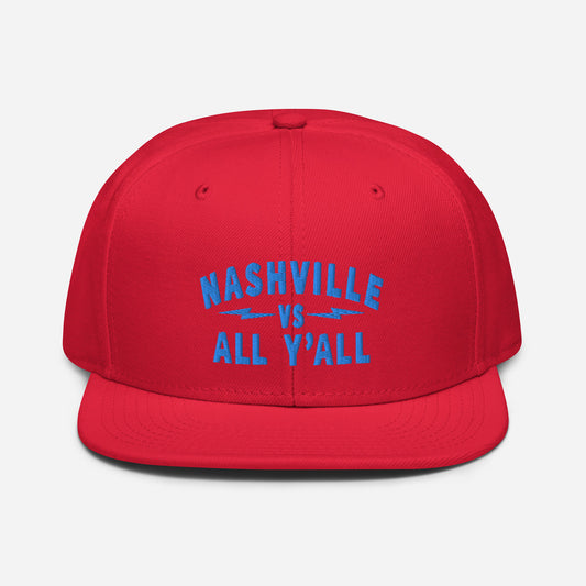 Nashville Vs All Y'all Sky Blue Snapback Hat
